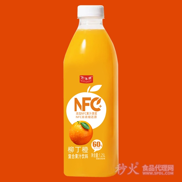 万洋湖柳丁橙复合果汁饮料1.25L