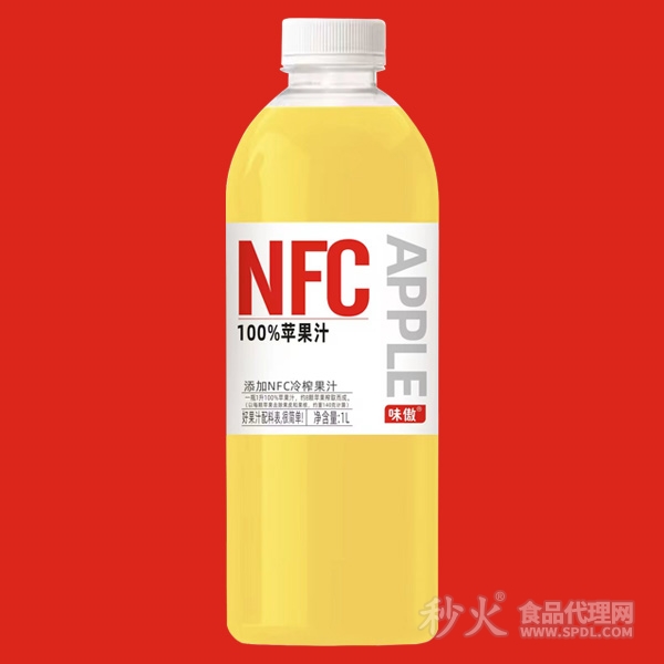 味傲NFC100%苹果汁1L