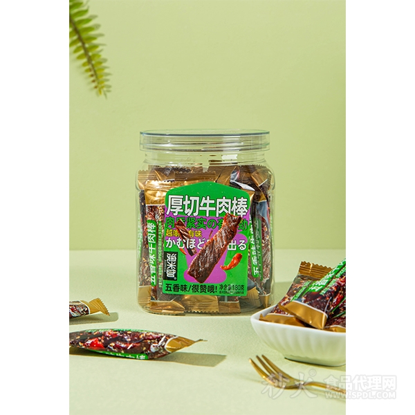 澳米伽厚切牛肉棒五香味180g