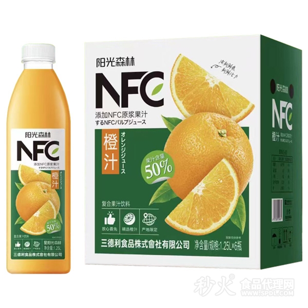 阳光森林橙汁复合果汁饮料（含NFC）标箱