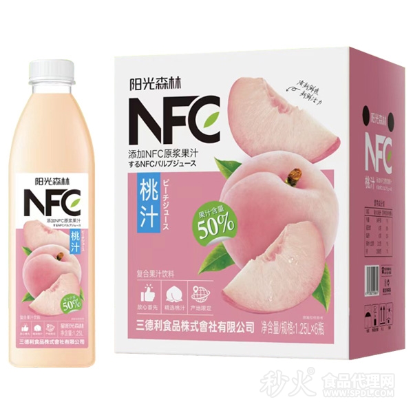 阳光森林桃汁复合果汁饮料（含NFC）标箱