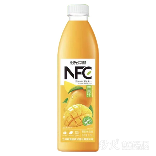 阳光森林芒果汁复合果汁饮料（含NFC）1.25L