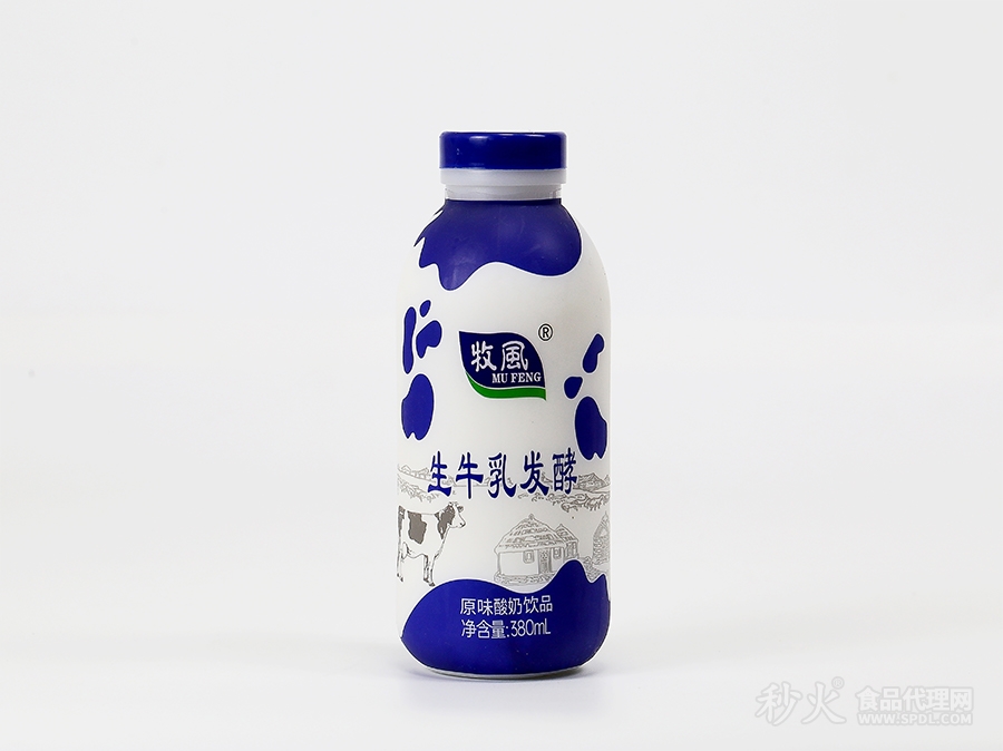 牧风生牛乳发酵原味酸奶饮品380ml