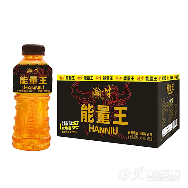 瀚牛能量王营养素强化风味饮料450mlx15瓶