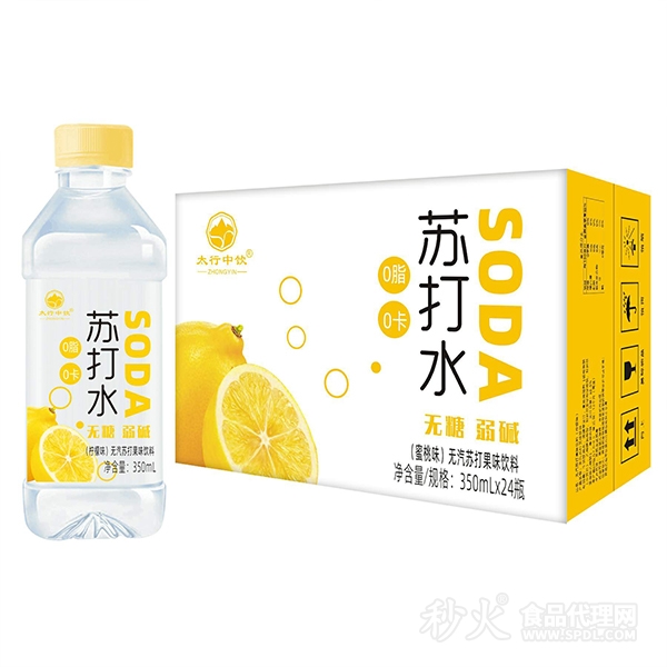 太行中饮柠檬味无汽苏打果味饮料350mlx24瓶