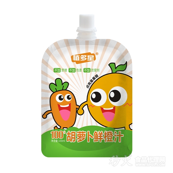 植多星胡萝卜鲜橙汁100ml