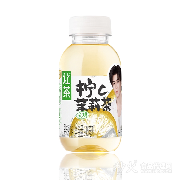 让茶柠C茉莉茶无糖果味茶饮料245ml