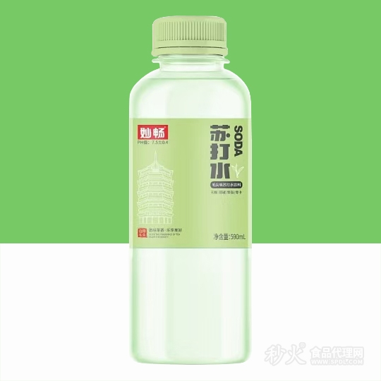 妙畅苏打水毛尖味590ml