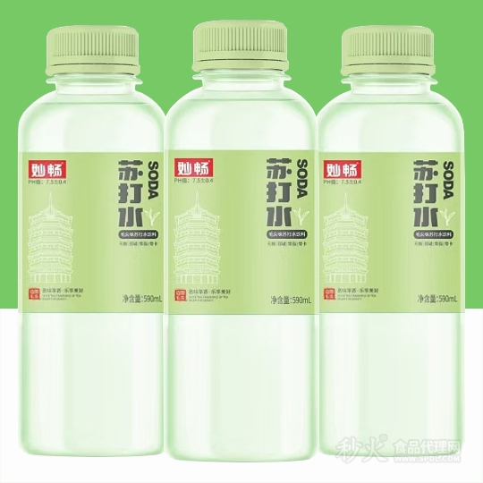 妙畅毛尖味苏打水590ml