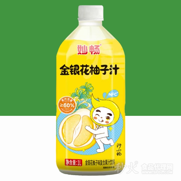 妙畅金银花柚子汁1L