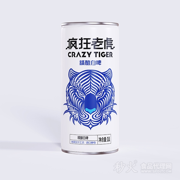 疯狂老虎精酿白啤酒1L