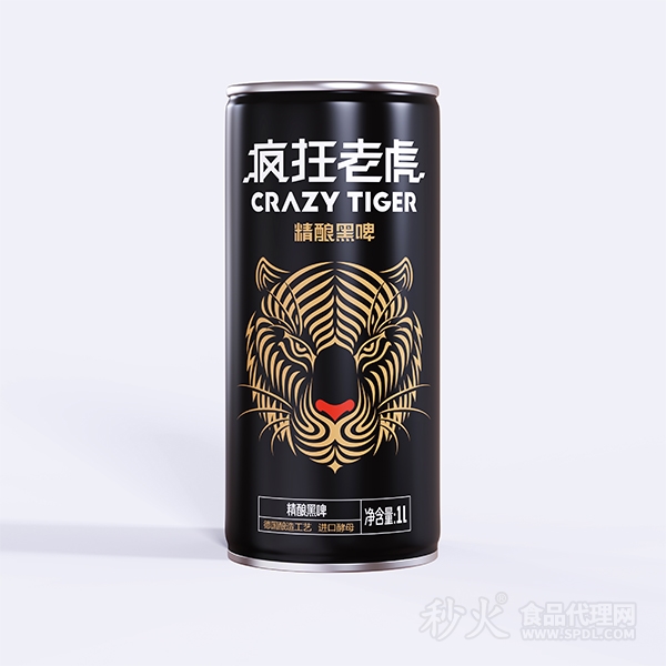 疯狂老虎精酿黑啤1L