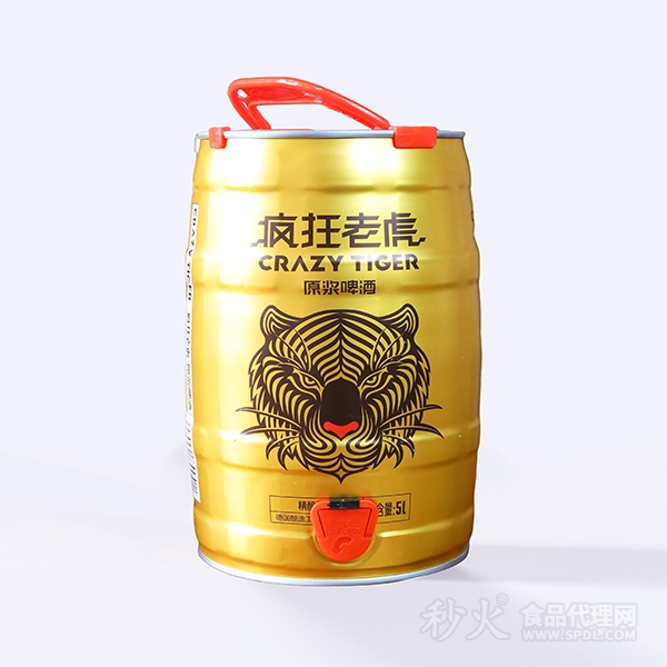 疯狂老虎精酿啤酒5L原浆金装