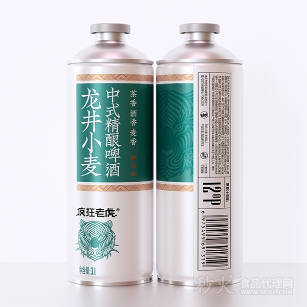 疯狂老虎龙井小麦中式精酿啤酒1L