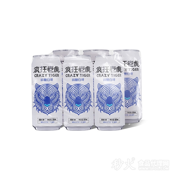 疯狂老虎精酿白啤酒500ML白啤1x6