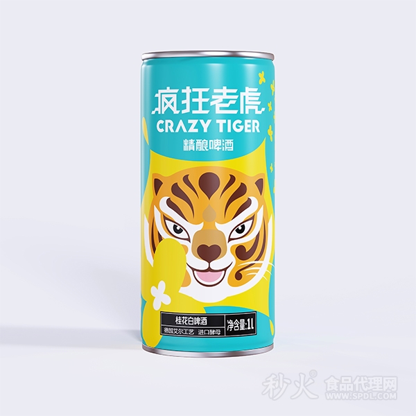 疯狂老虎桂花白啤酒1L