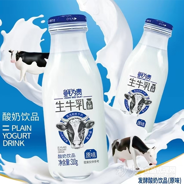 鲜为贵原味生牛乳发酵酸奶饮品310g