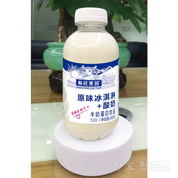 畅旺果园原味冰淇淋酸奶牛奶蛋白饮品450g