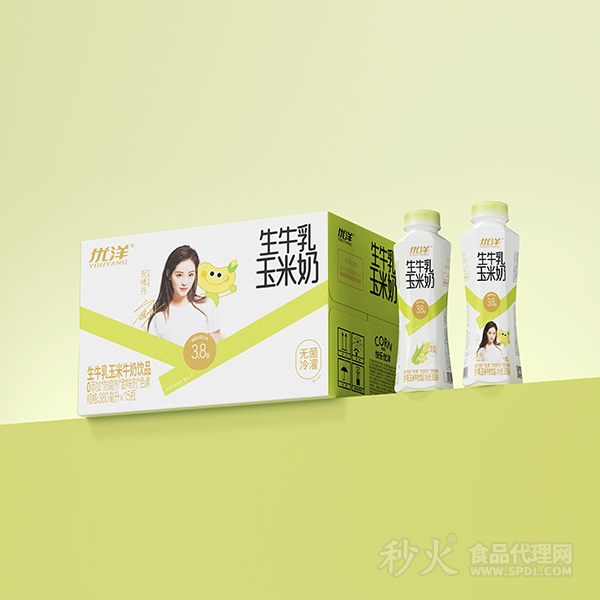 优洋生牛乳玉米牛奶饮品380mlx15瓶