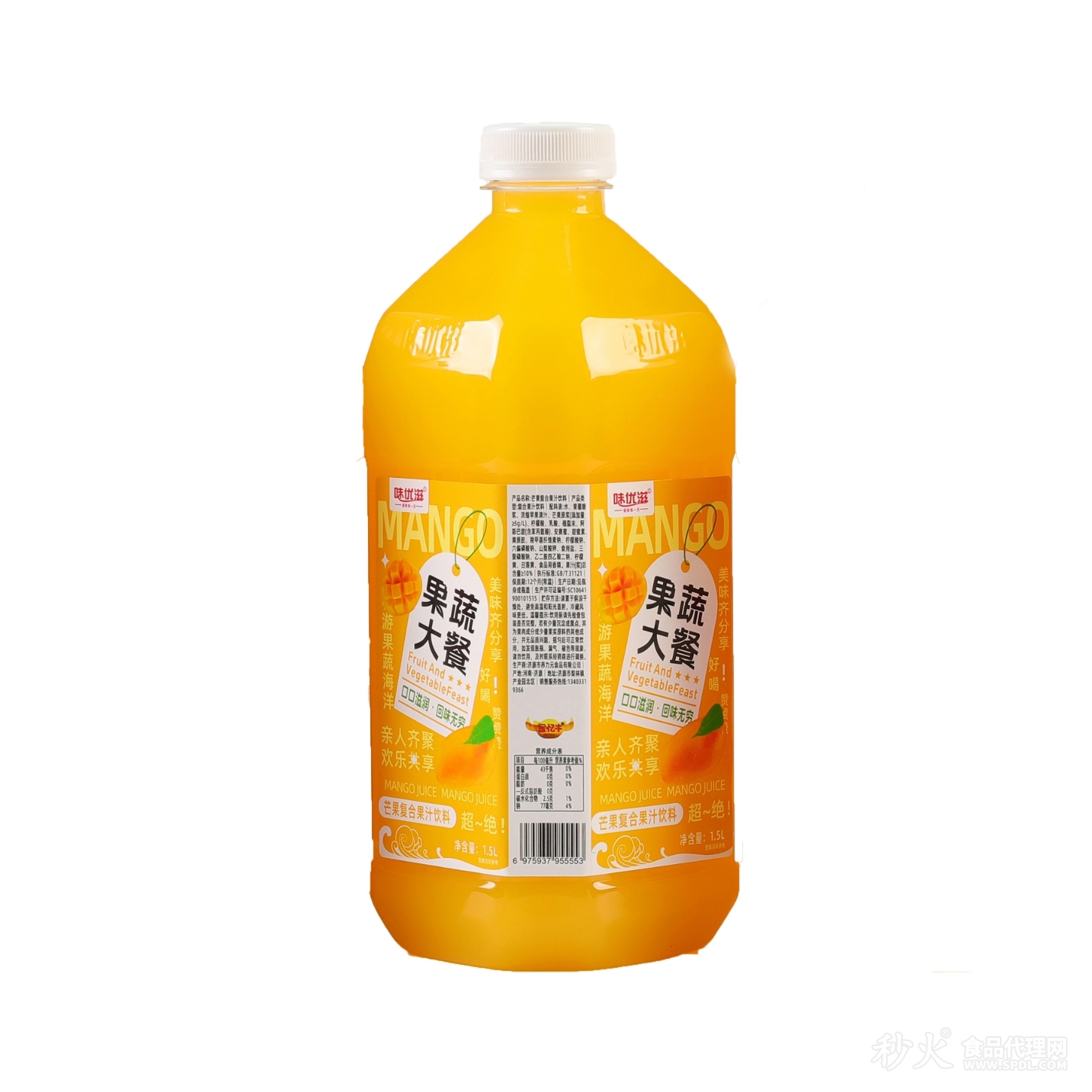 味优滋芒果复合果汁饮料1.5L