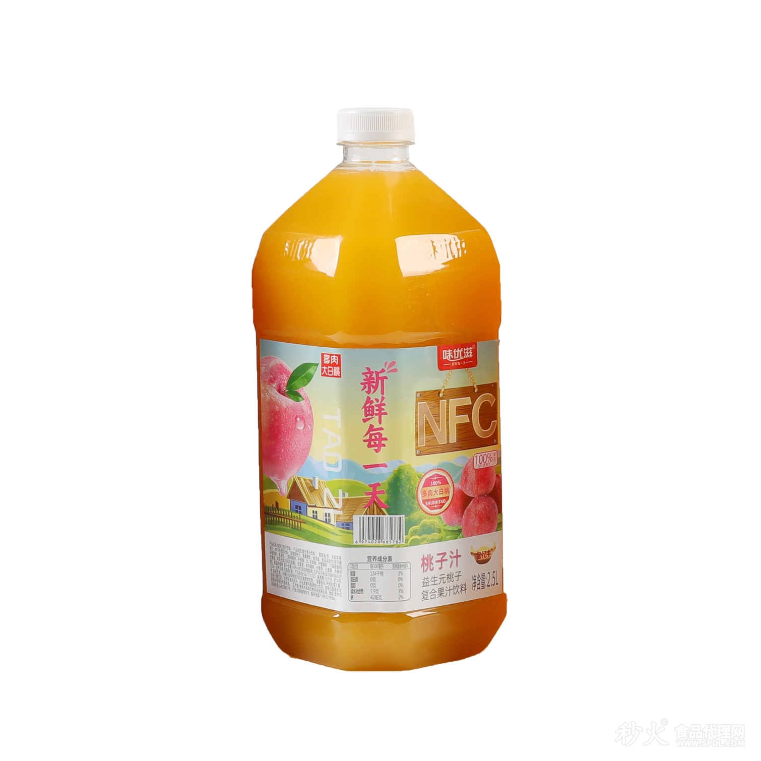 味优滋桃子汁2.5L