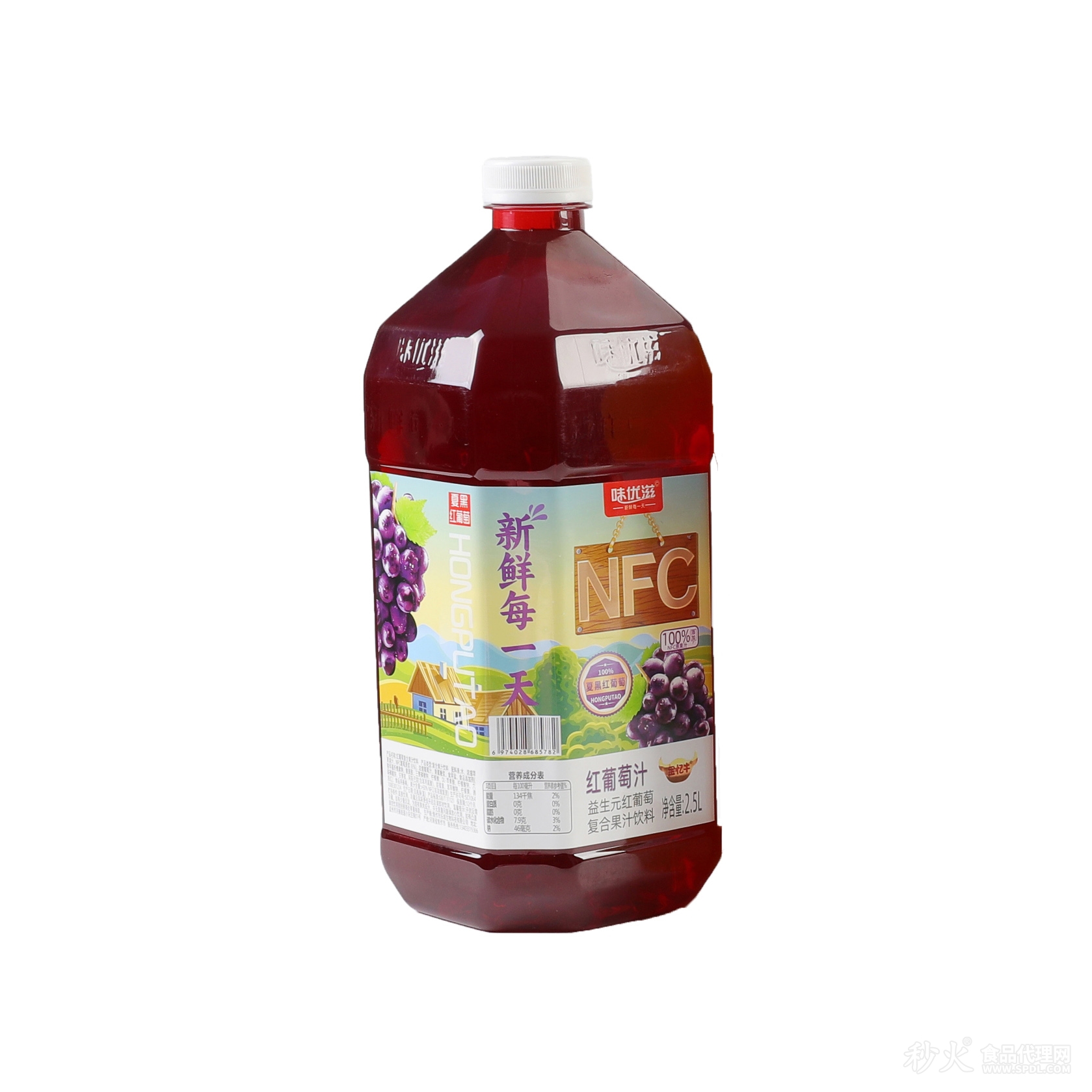 味优滋红葡萄汁2.5L