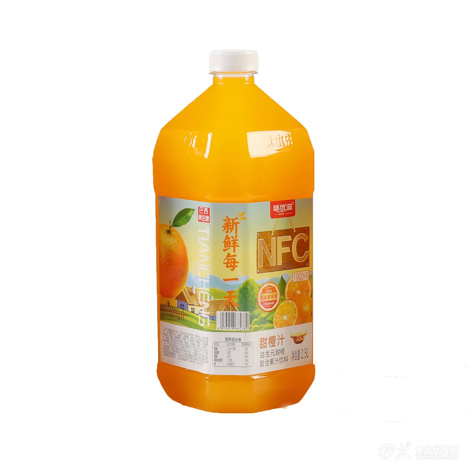 味优滋甜橙汁2.5L