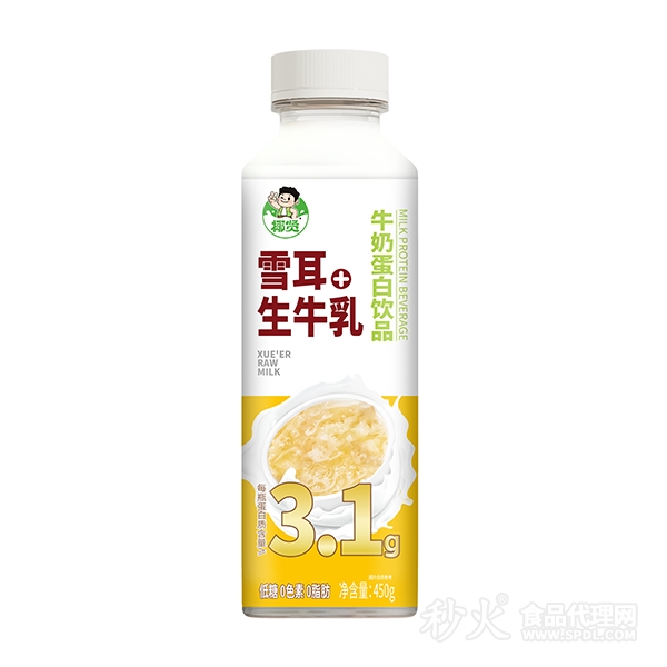 椰贤雪耳生牛乳牛奶蛋白饮品原味450g瓶装