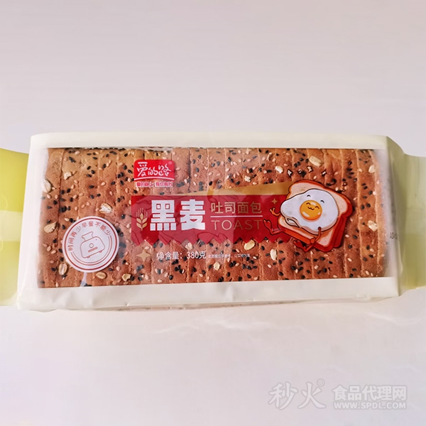 爱的路黑麦吐司面包380g