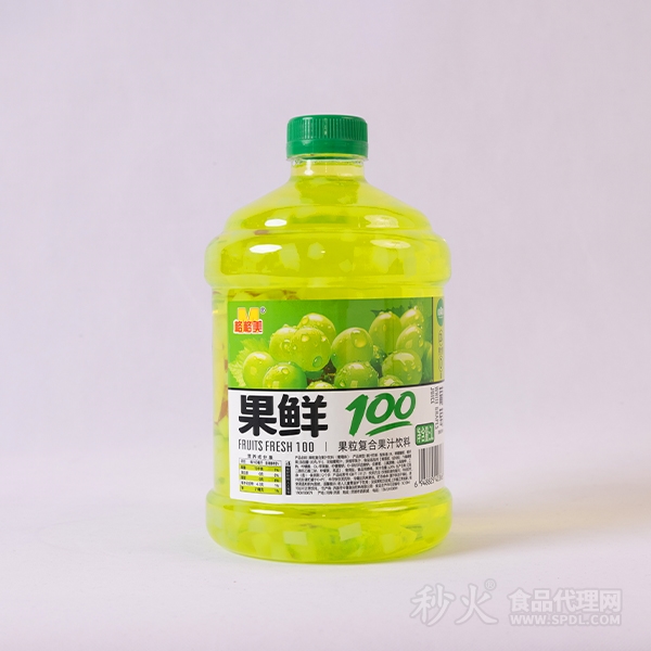 格格美果鲜葡萄果粒复合果汁饮料3L