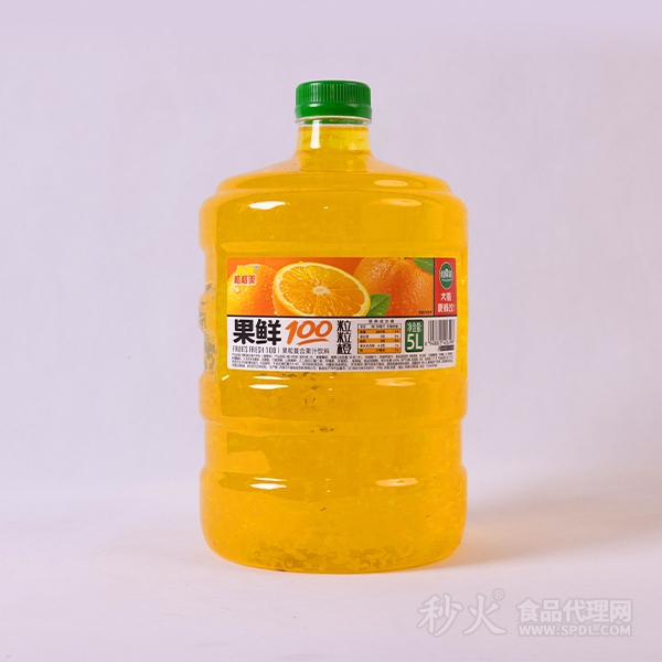 格格美果鲜粒粒橙果粒复合果汁饮料5L