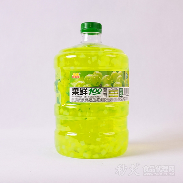 格格美果鲜葡萄果粒复合果汁饮料5L