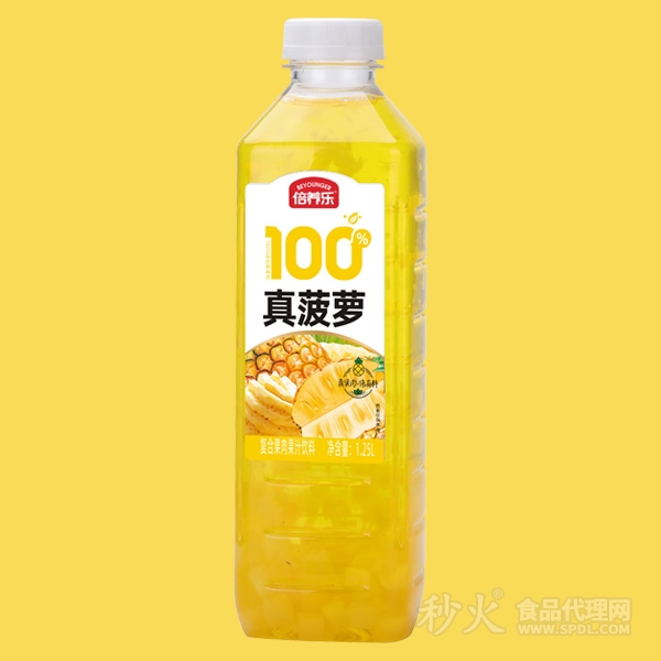 倍养乐真菠萝果肉果汁1.25L