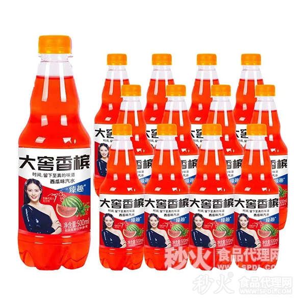 臻趣大窖香槟西瓜味汽水500ml