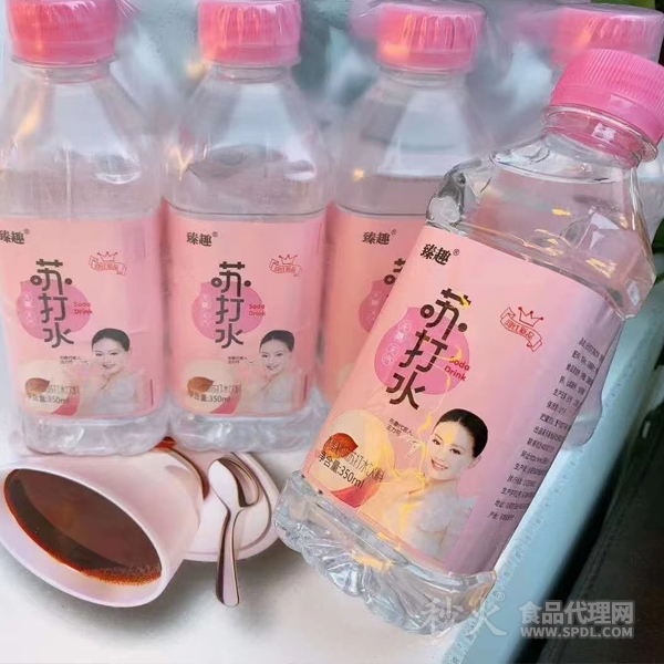 臻趣水蜜桃苏打水饮料350ml