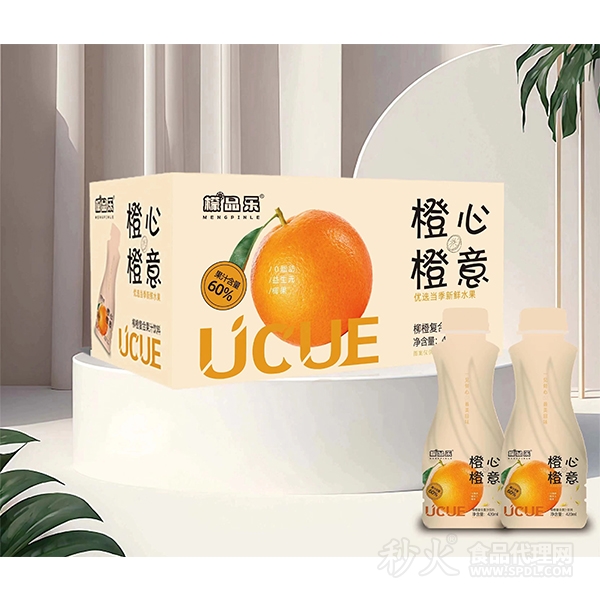 檬品乐橙心橙意复合果汁饮料420mlx15瓶