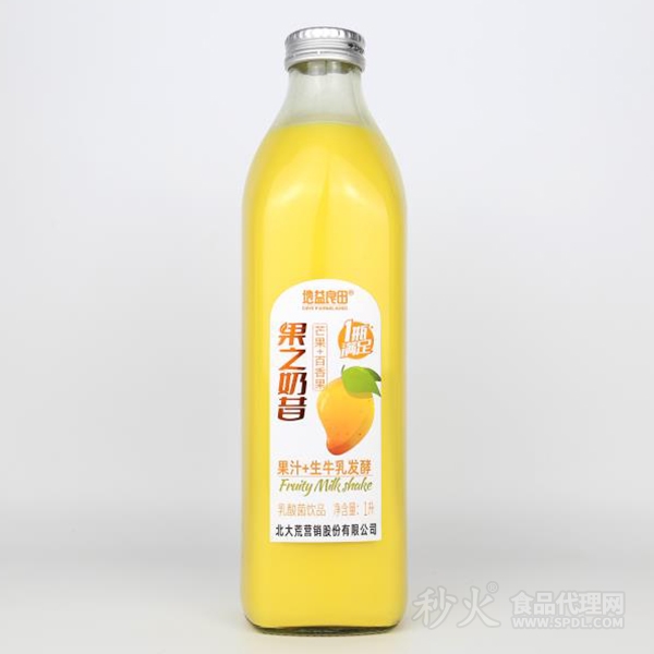 地益良田果之奶昔芒果_百香果乳酸菌饮品1L