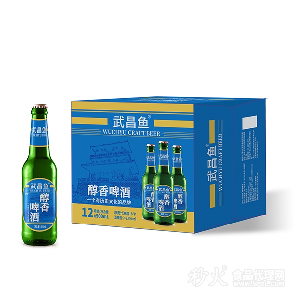 武昌鱼醇香啤酒500mlX12瓶