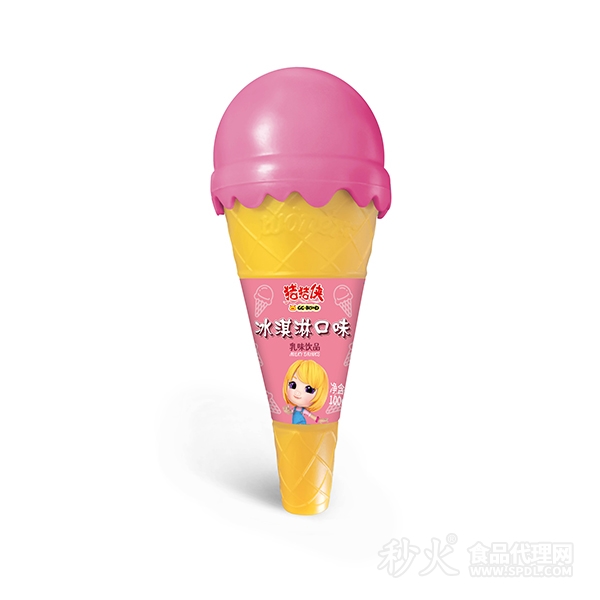 妙奇猪猪侠冰淇淋口味乳味饮品100ml