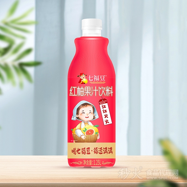 七福豆红柚果汁饮料1.25L
