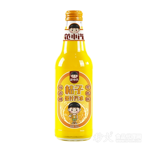 范小汽橘子果汁汽水358ml
