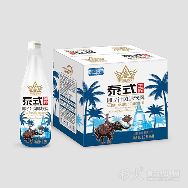 果园派对泰式生榨椰子汁风味饮料1.25LX6瓶