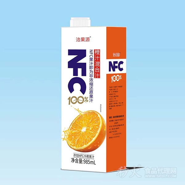 洽果源NFC橙汁混合汁985ml