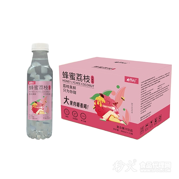 香格利蜂蜜荔枝大果肉复合果汁饮料460mlX15瓶