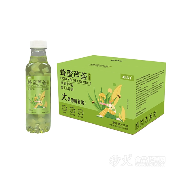 香格利蜂蜜芦荟大果肉复合果汁饮料460mlX15瓶