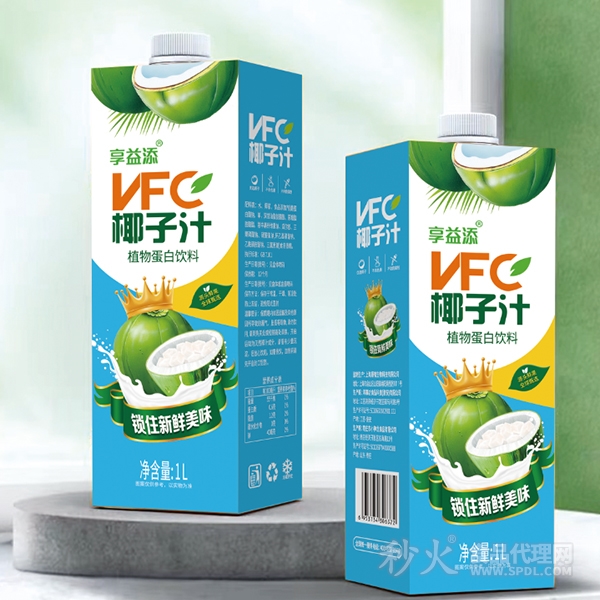 享益添NFC椰子汁植物蛋白饮料1L