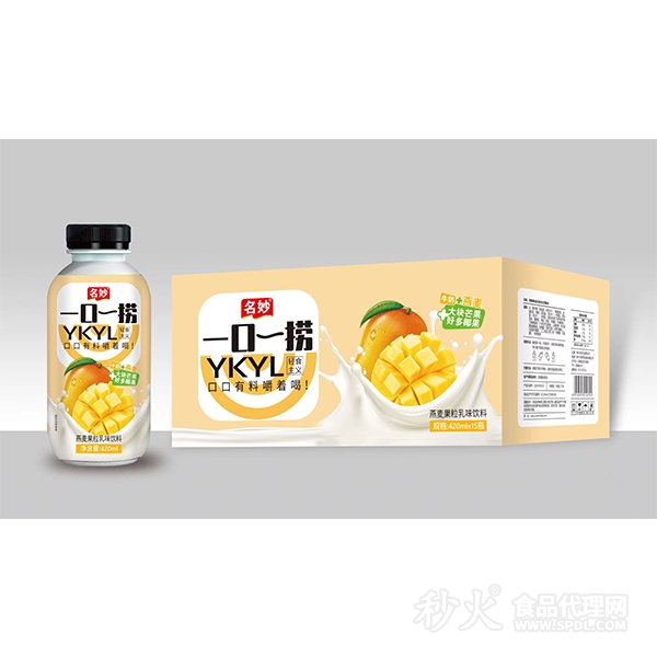 名妙燕麦果粒乳味饮料芒果味420mlX15瓶