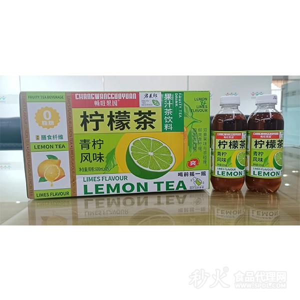 畅旺果园青柠风味柠檬茶600mlX15瓶