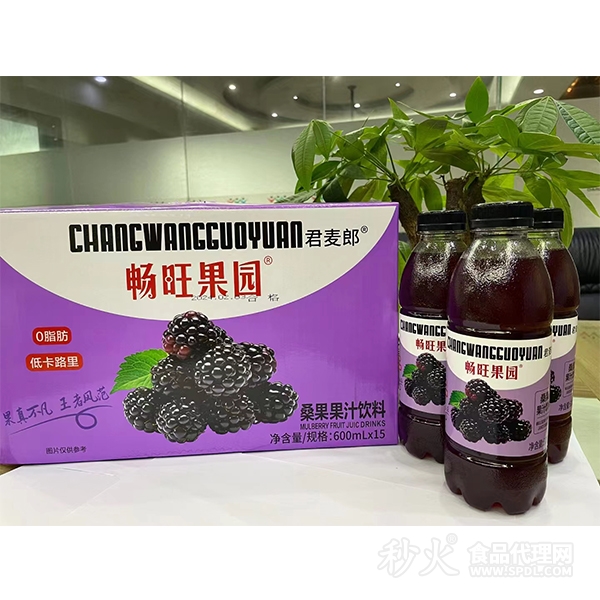 畅旺果园桑葚果汁饮料600mlX15瓶