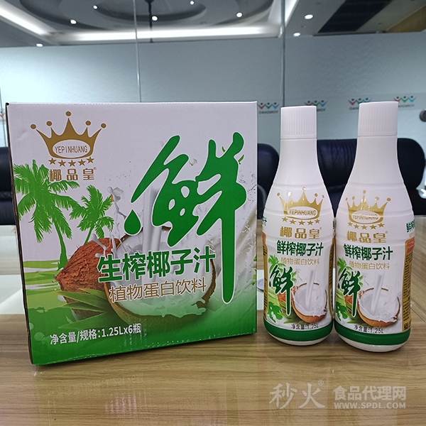 椰品皇生榨椰子汁1.25LX6瓶